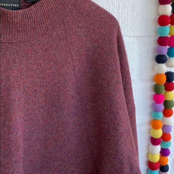 Structure Lambswool Vintage Crewneck Long Sleeve Sweater sz L - Picture 4 of 6